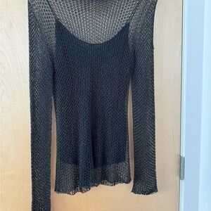 Ralph Lauren Purple Label Vintage limited edition Black Coil blouse and silk